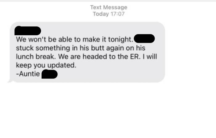 "We are headed to the ER."