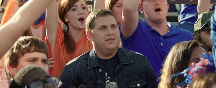 Schmidt from &quot;22 Jump Street&quot; watching a college football game