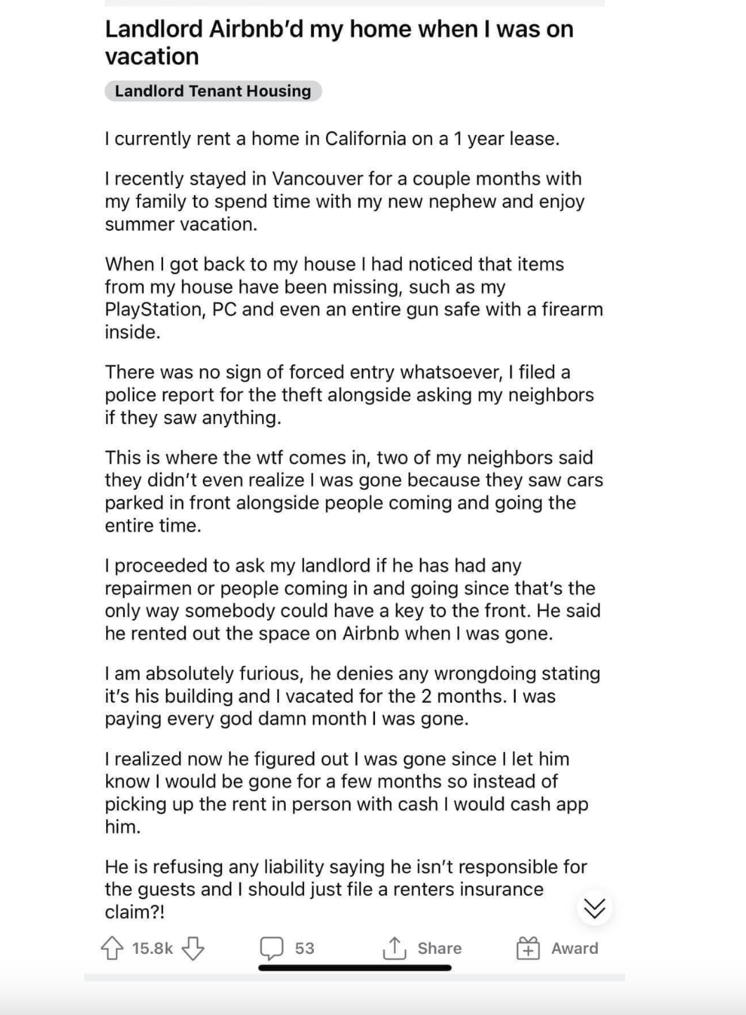 "He is refusing any liability…"