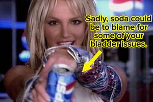 Britney Spears holding Pepsi can 