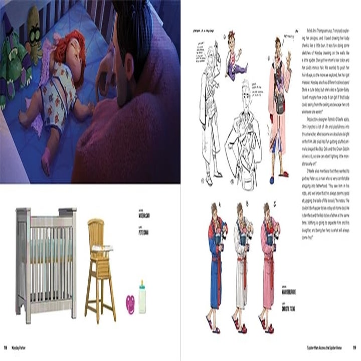 an example of the behind the scenes info found in the book like sketches of characters