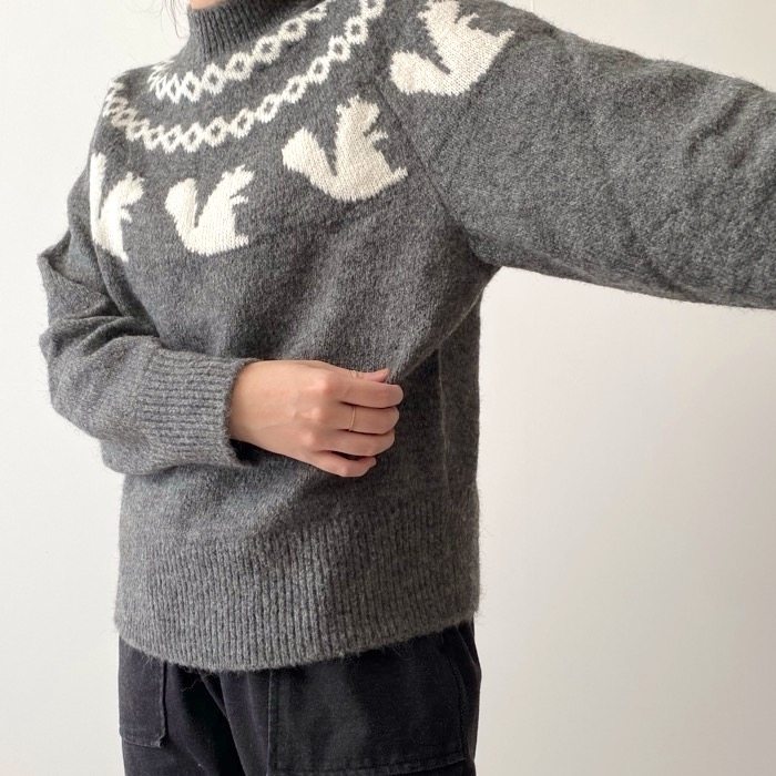 ユニクロのオススメのセーター「ジャカードクルーネックセーター（長袖）」