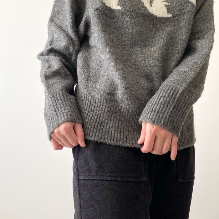 ユニクロのオススメのセーター「ジャカードクルーネックセーター（長袖）」