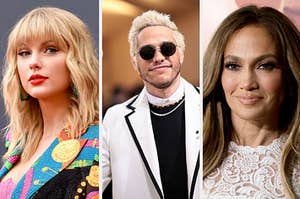 taylor swift, pete davidson and jennifer lopez