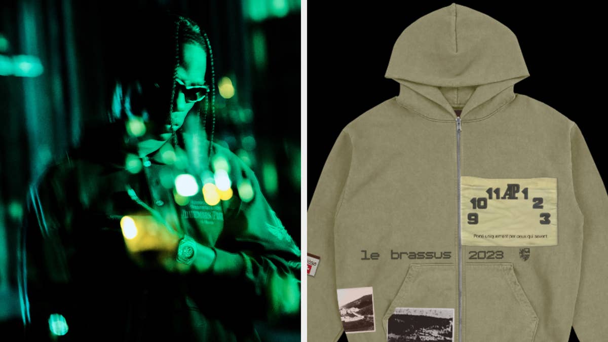 A capsule collection of co-branded apparel has released to go along with Travis Scott's limited "Chocolate AP" watch collab.