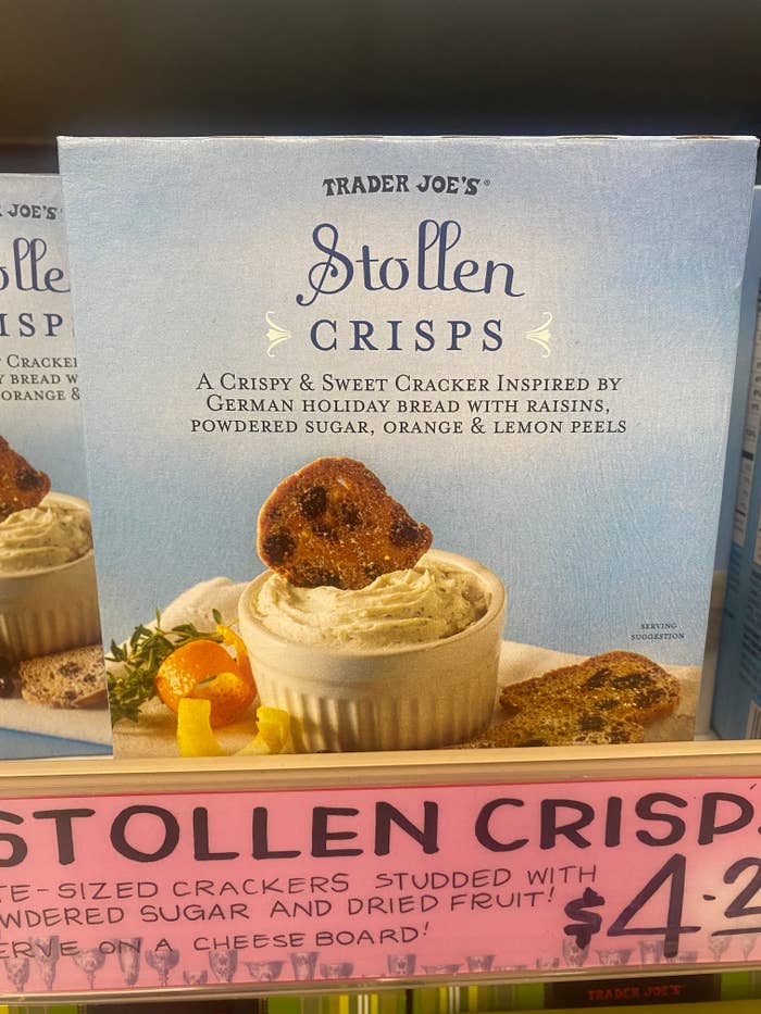 a box of stollen crisps on a shelf