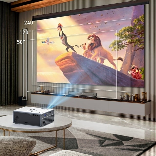 projector showing lion king