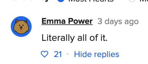 "Literally all of it."