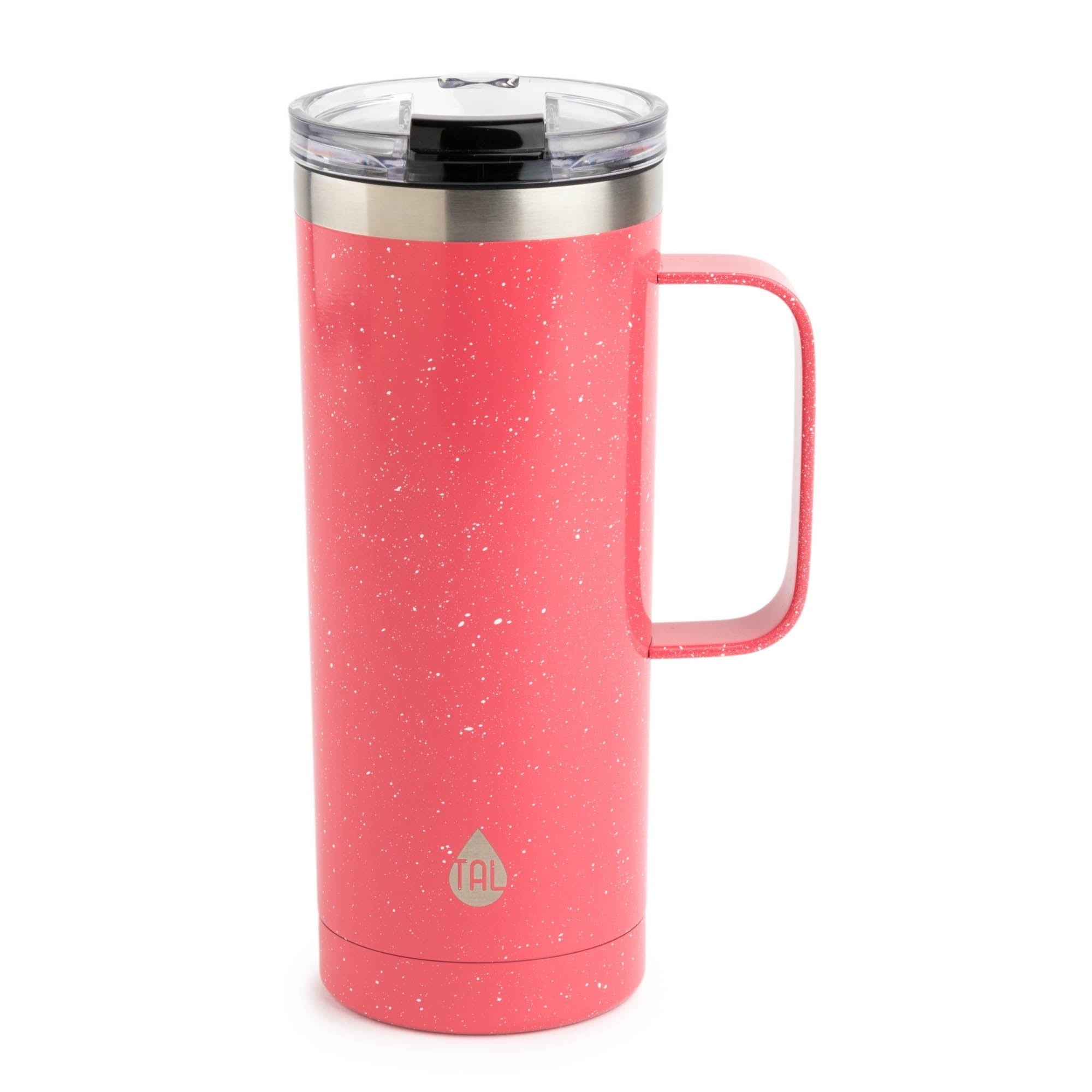 pink stainless steel travel mug
