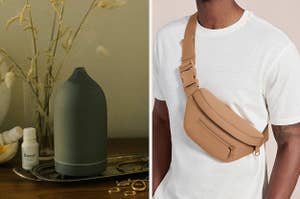 (left) diffuser (right) fanny pack