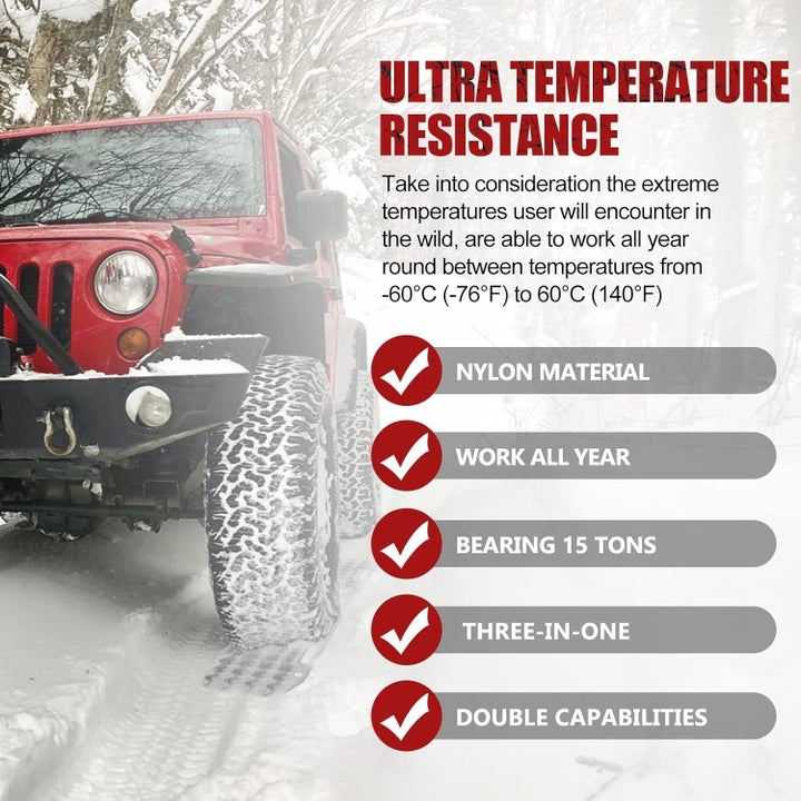 the tire traction tool in the snow