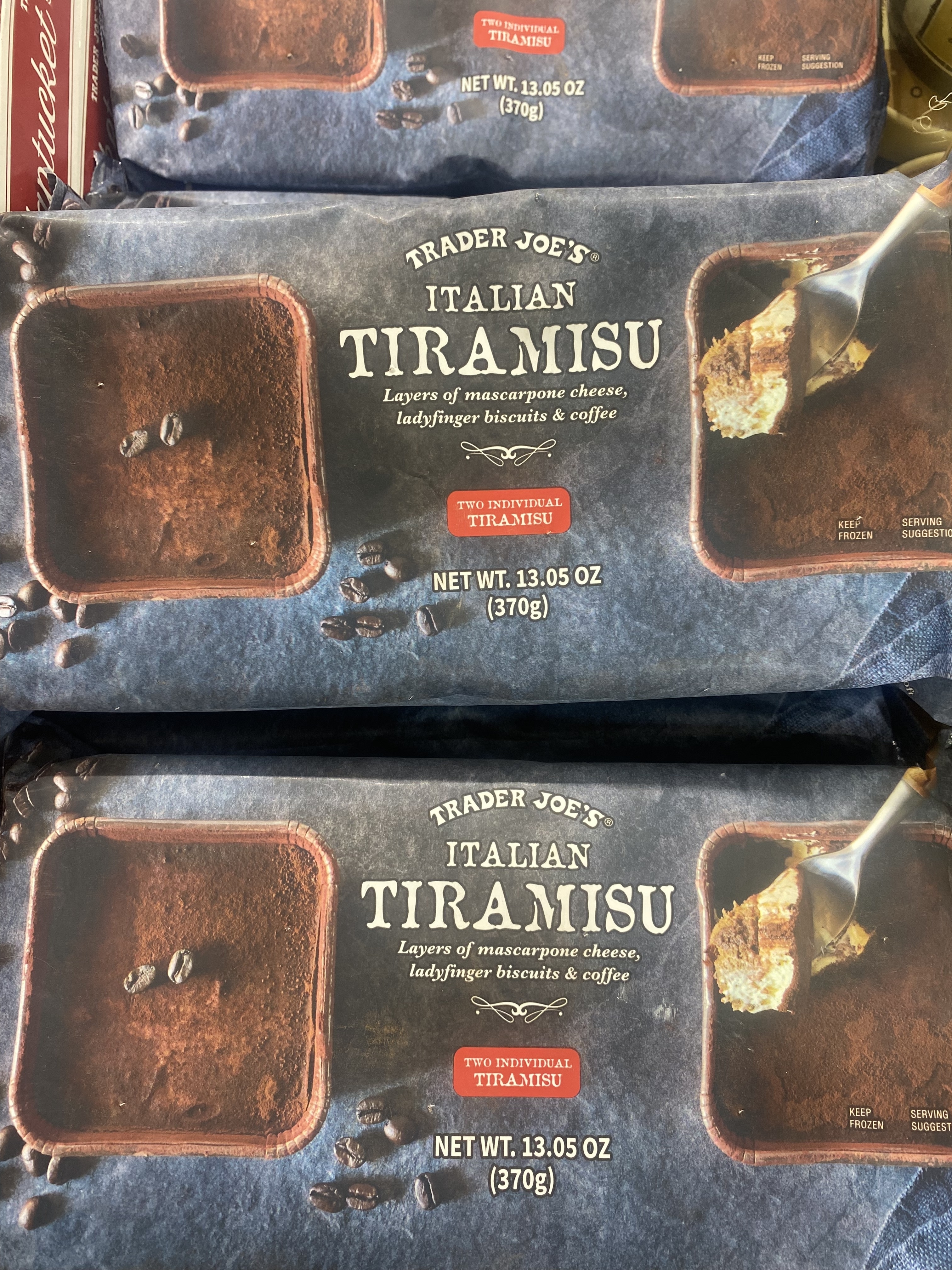 package of frozen tiramisu