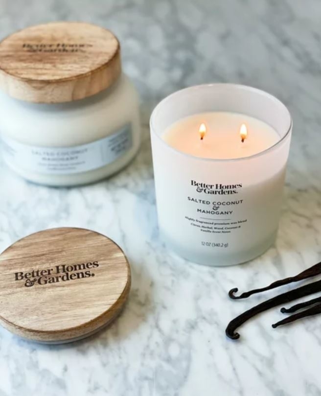 Better Homes &amp;amp; Gardens candle with two wicks