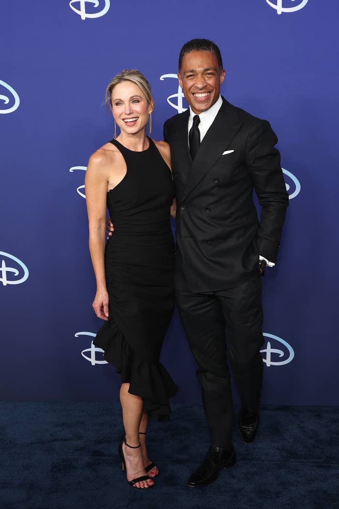 T.J&#x27;s arm around Amy at a disney event