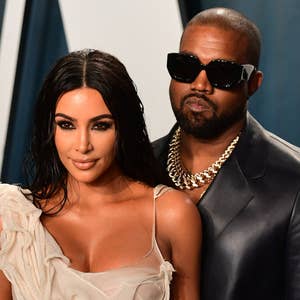 closeup of kim and kanye