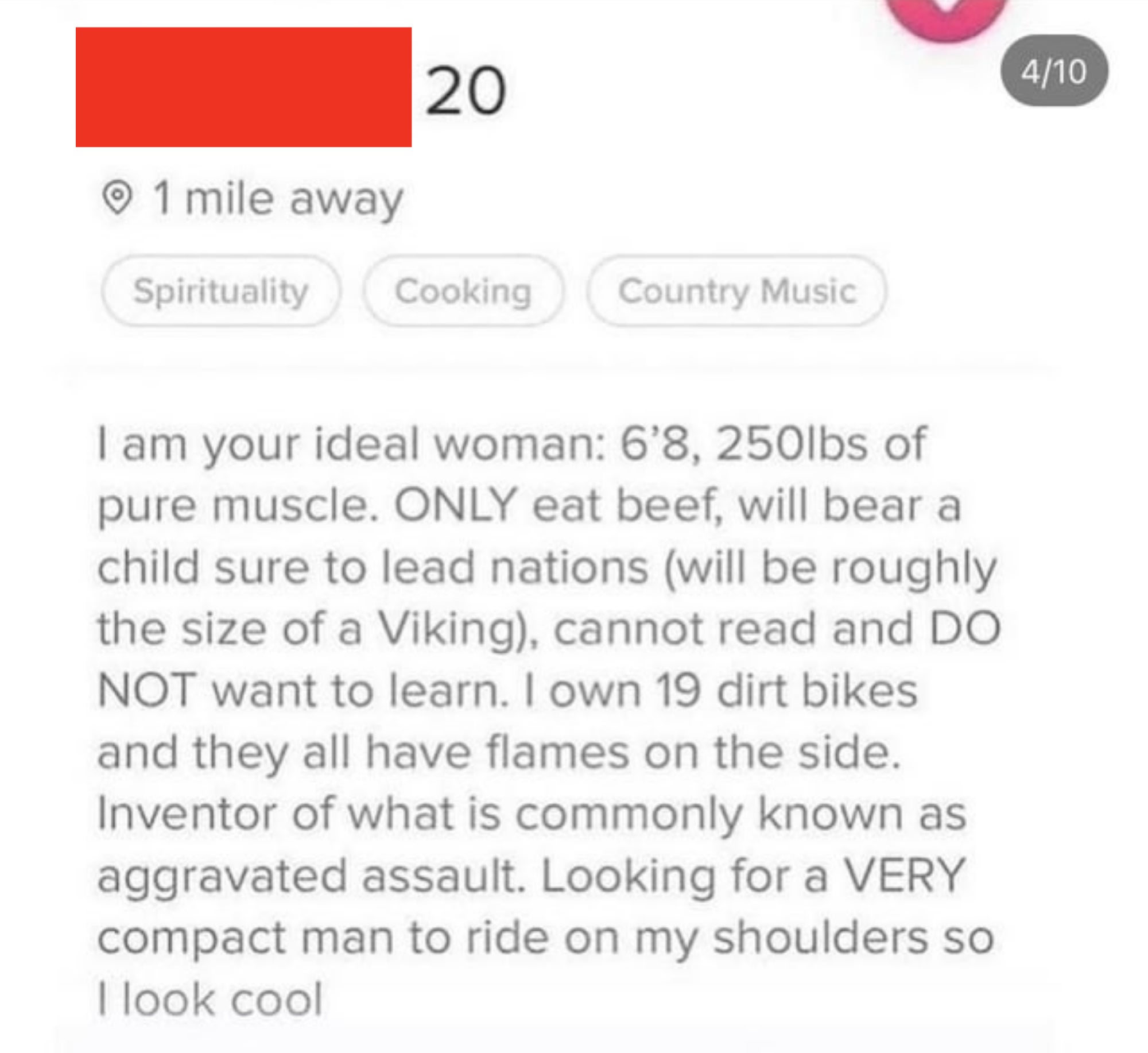&quot;Looking for a VERY compact man to ride on my shoulders so I look cool&quot;