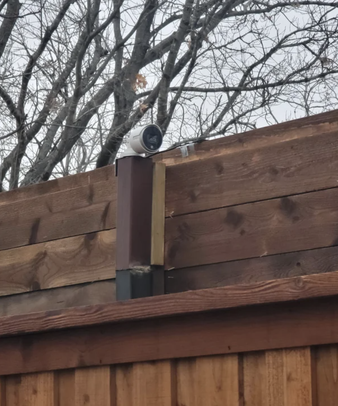 camera put on top of their fence