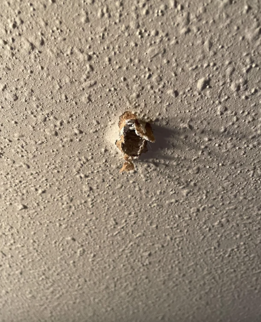 bullet hole in the wall