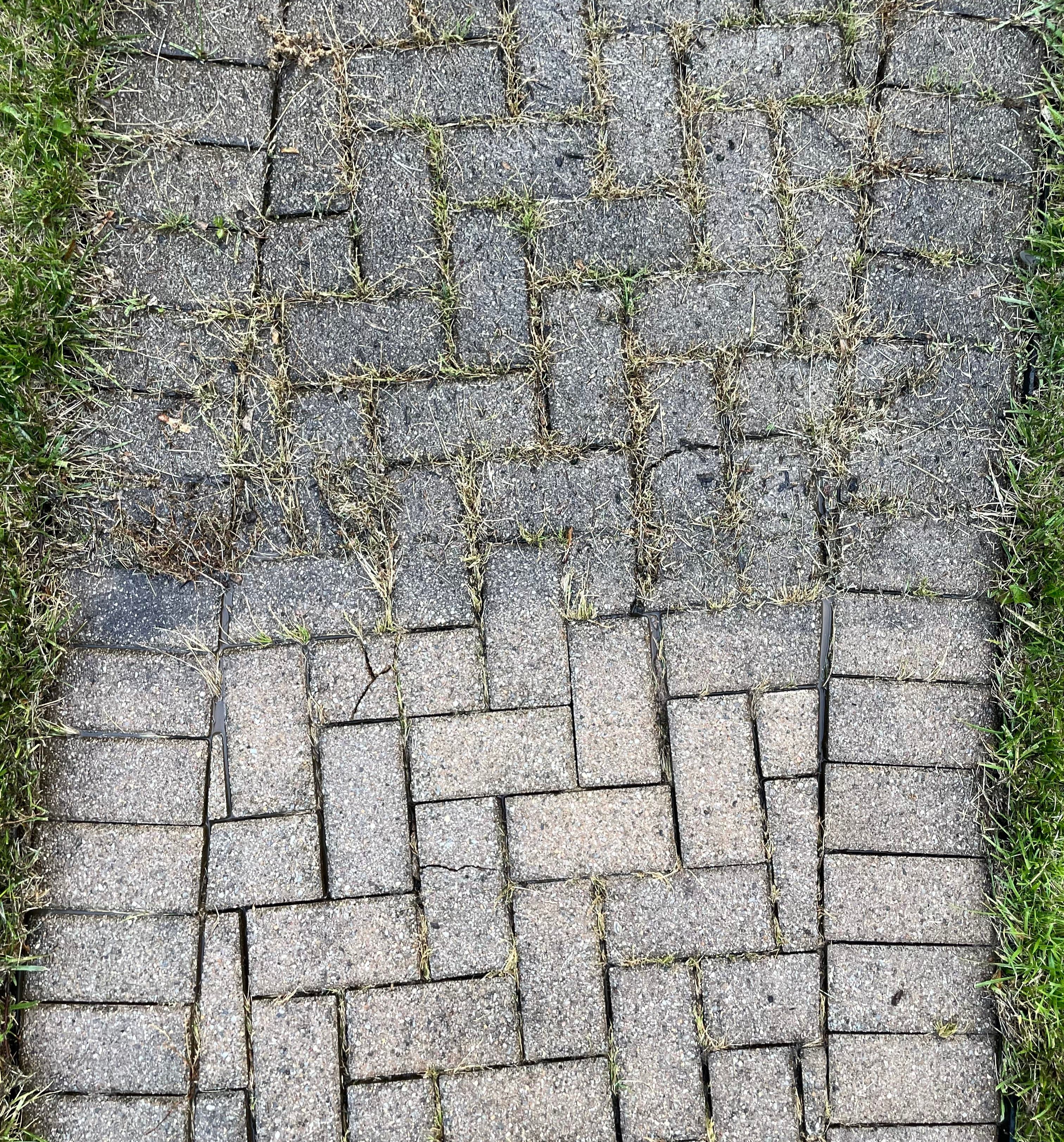 a side-walk mid-clean