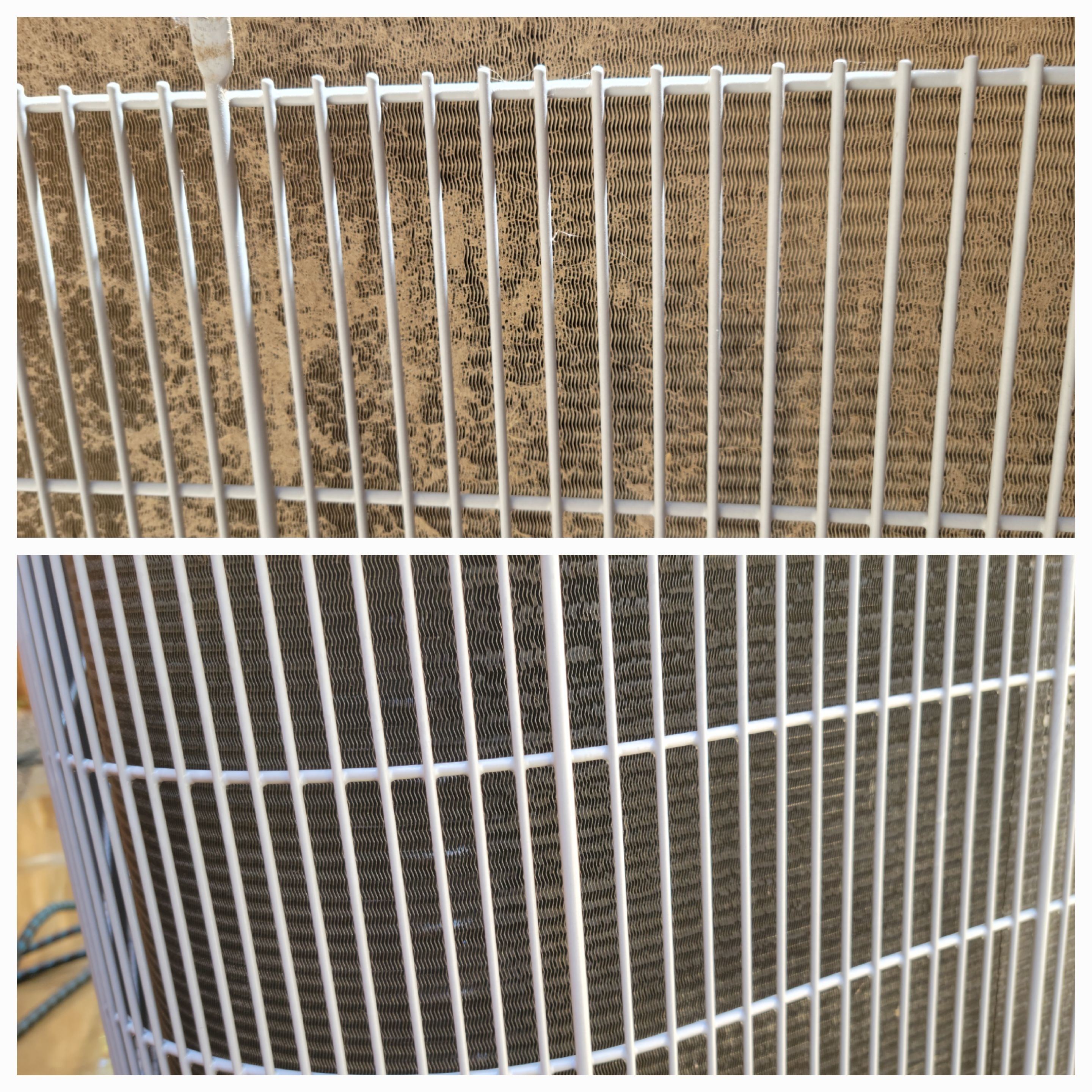 a dirty vs. not dirty air conditioning unit