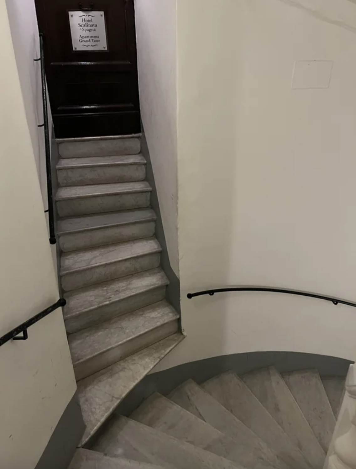 staircase leads to another going the opposite way so there&#x27;s no way to safely step down