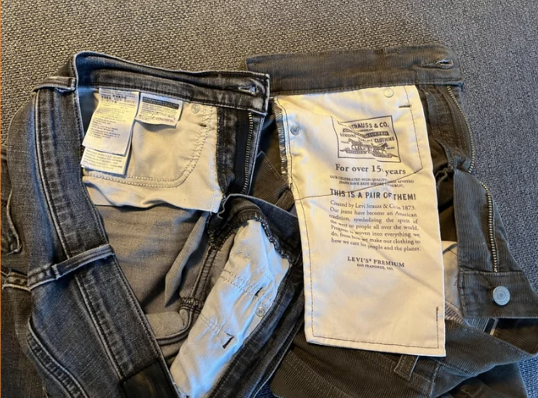 comparing pocket sizes in women&#x27;s and men&#x27;s jeans
