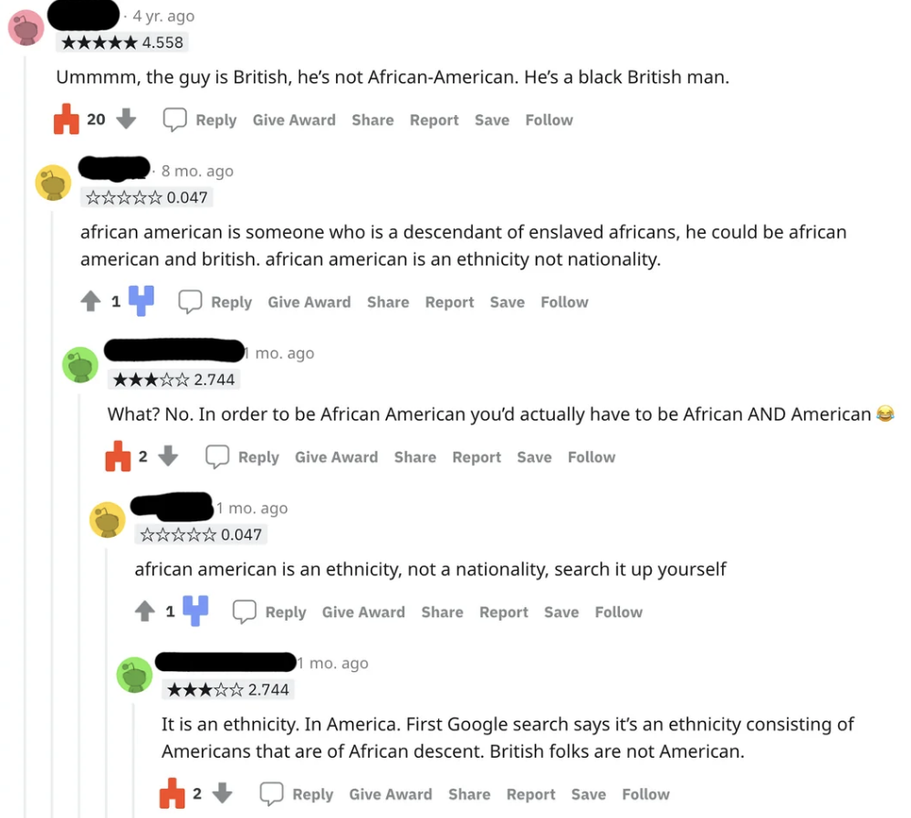 african american is an ethnicity not a nationality search it up yourself