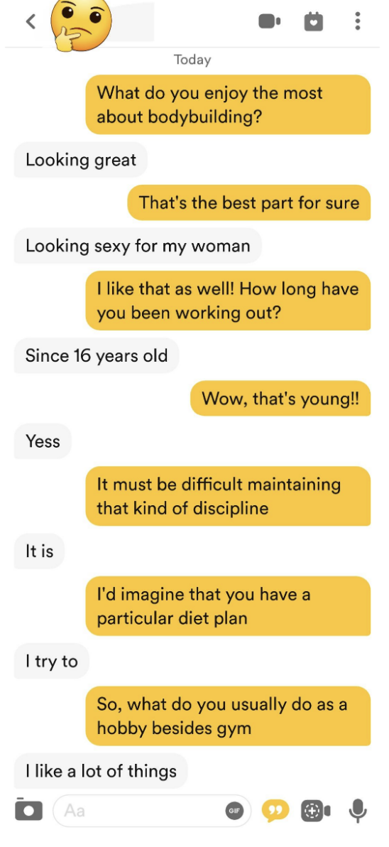 answers are kept short and one-sided