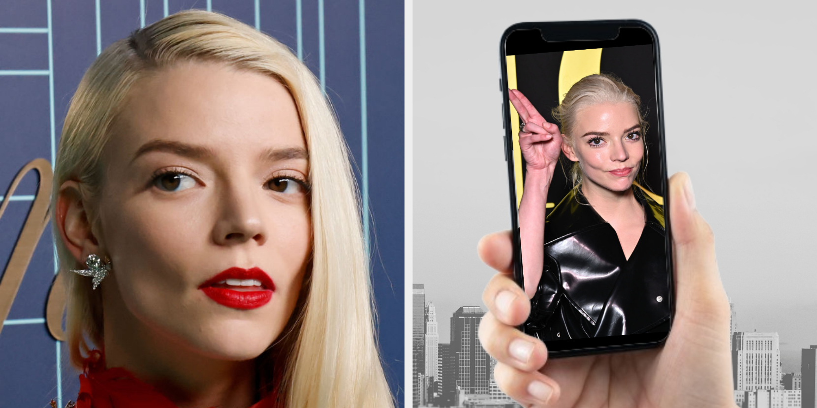 Fan on their way to the Apple Store”: Anya Taylor-Joy trying to take a  selfie on a fan's Android sparks hilarious reaction online