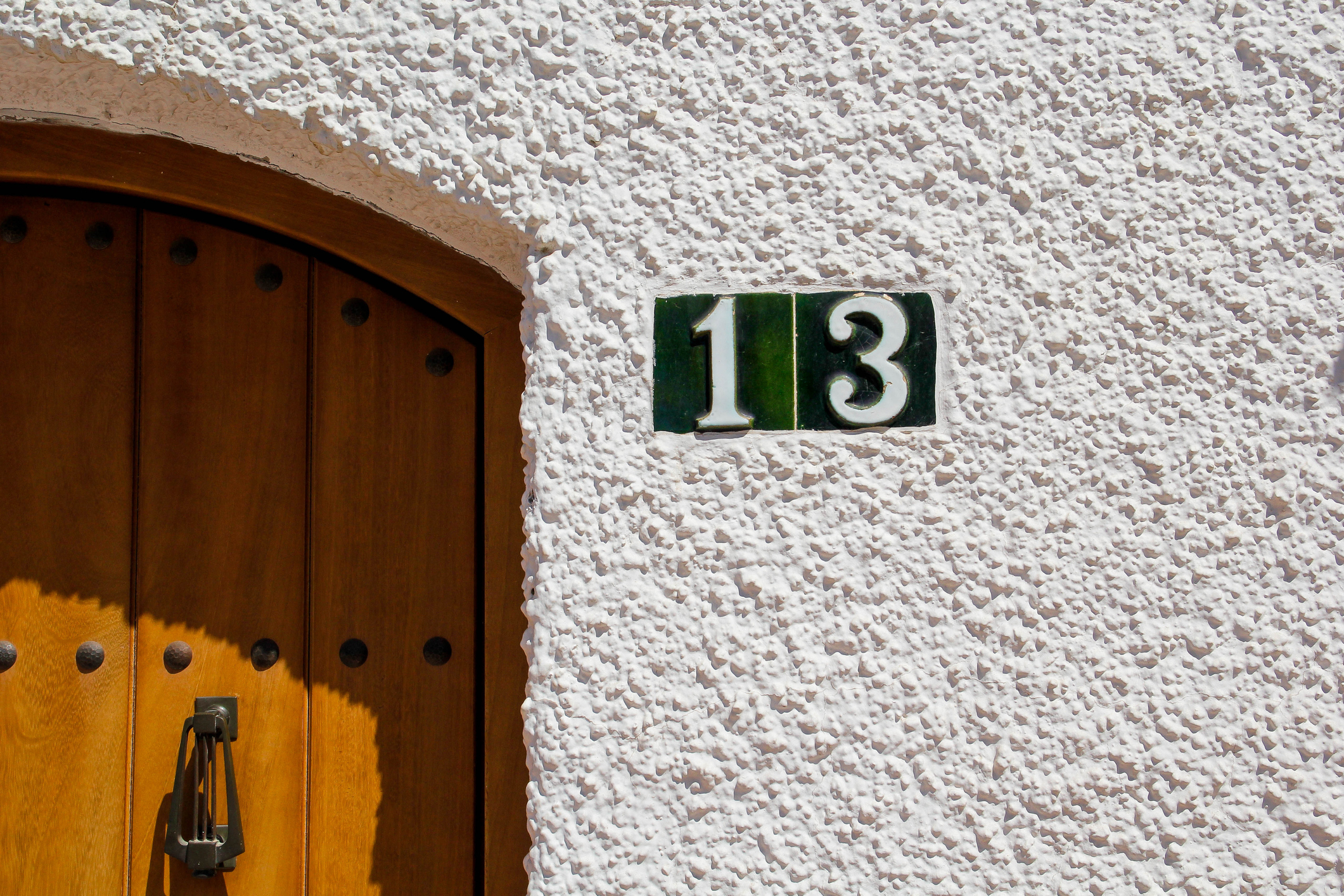 A house number &quot;13&quot;