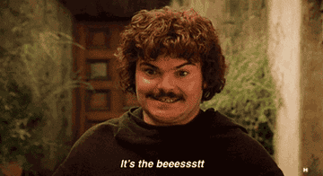 gif of jack black saying i love it it&#x27;s the best with emphasis on the word best