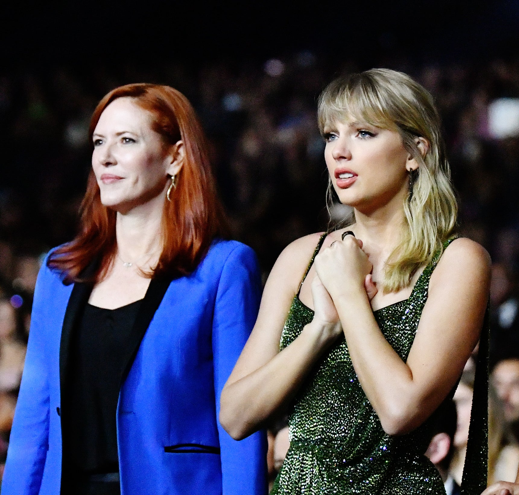 Closeup of Tree Paine and Taylor Swift