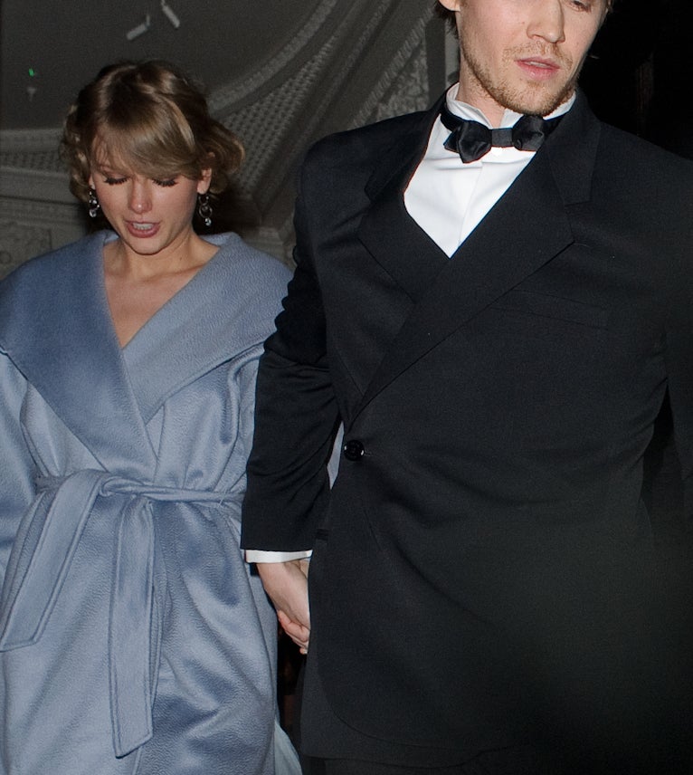 Closeup of Taylor Swift and Joe Alwyn