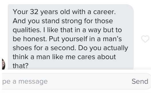 "Do you actually think a man like me cares about that?"