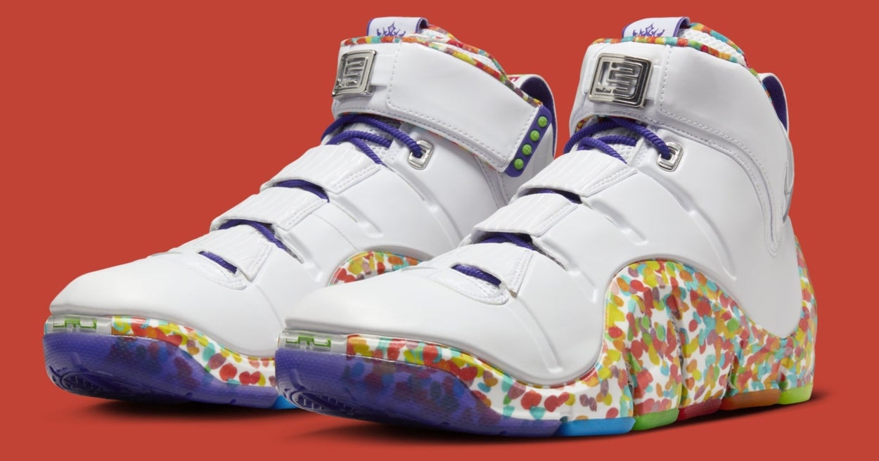 Official Look at the 'Fruity Pebbles' Nike LeBron 4 Retro