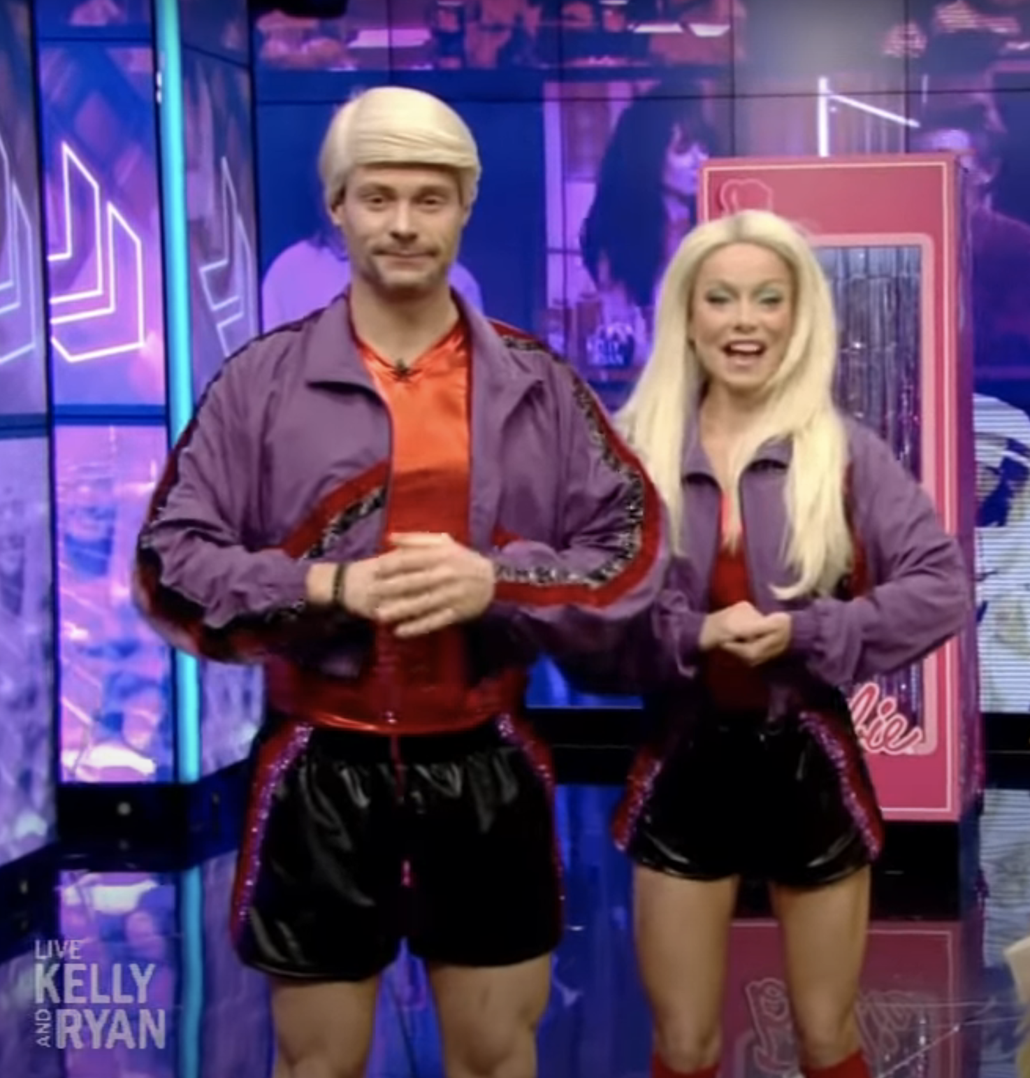 Ryan Seacrest and Kelly Ripa as Ken and Barbie