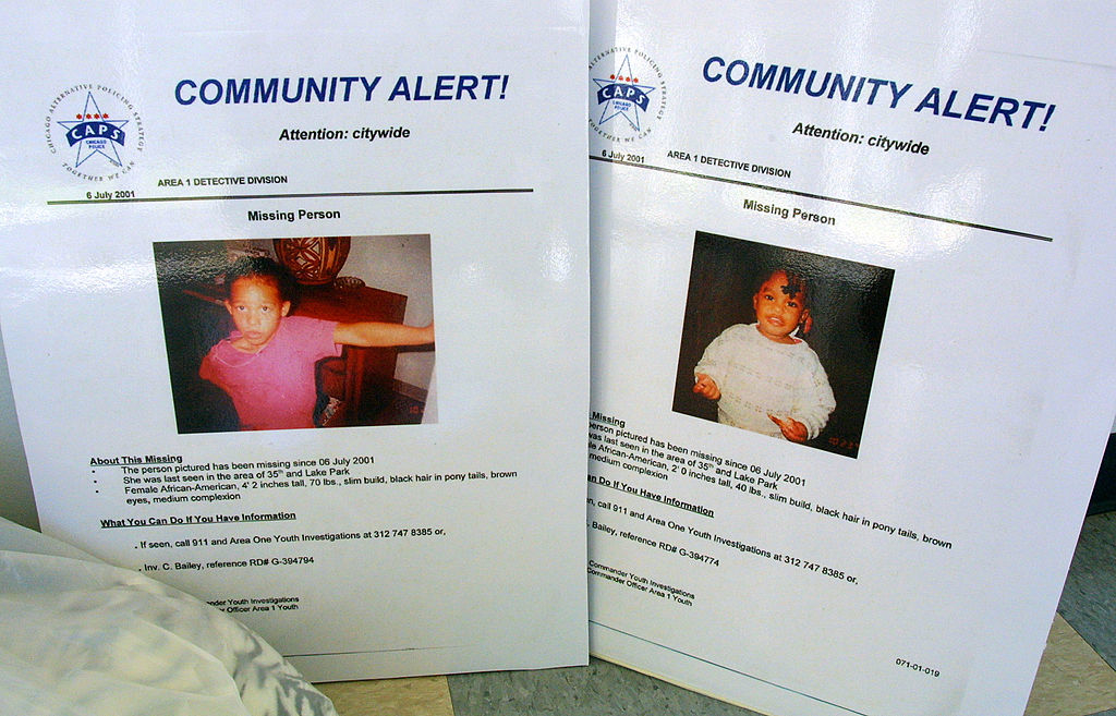the two missing person flyers