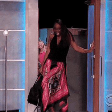 Davonne from Big Brother exiting the house