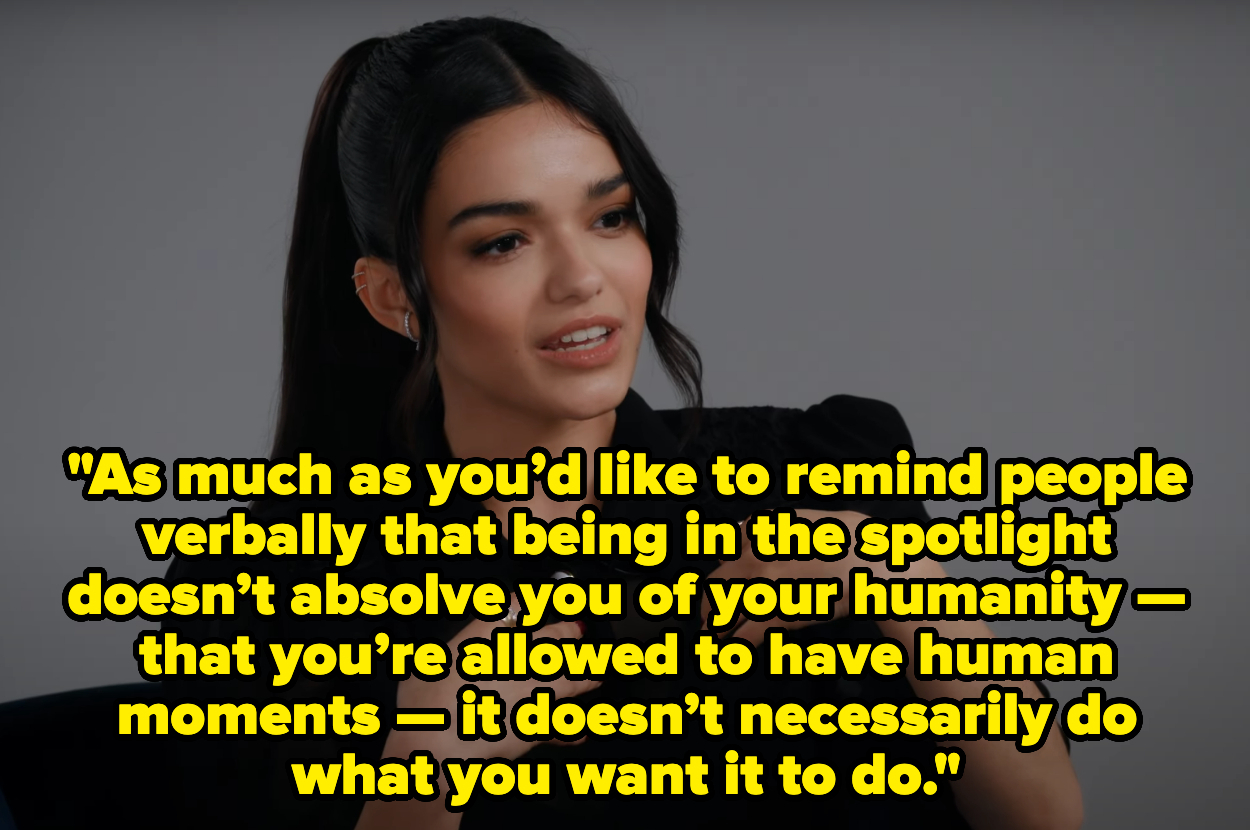 Rachel saying, &quot;As much as you&#x27;d like to remind people verbally that being in the spotlight doesn&#x27;t absolve you of your humanity — that you&#x27;re allowed to have human moments — it doesn&#x27;t necessarily do what you want it to do&quot;