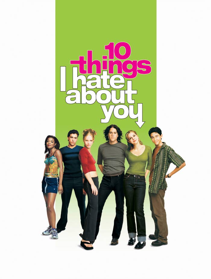 Poster for 10 Things I Hate About You, showing the cast