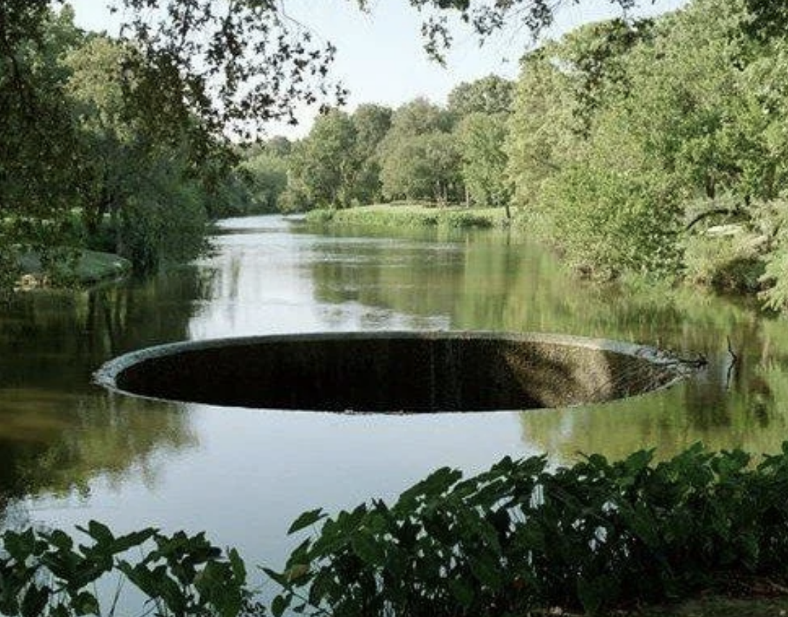 a hole in a river
