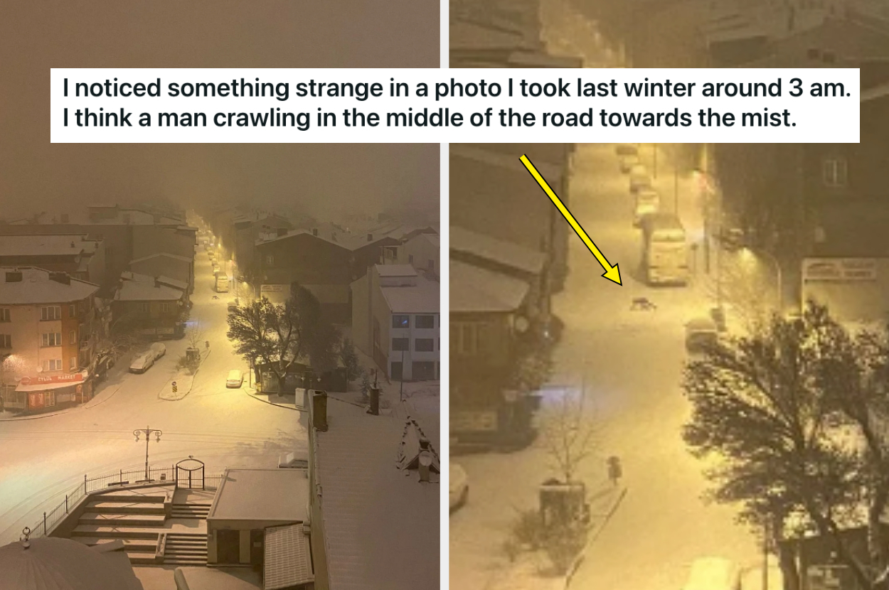 &quot;I think a man crawling in the middle of the road towards the mist.&quot;
