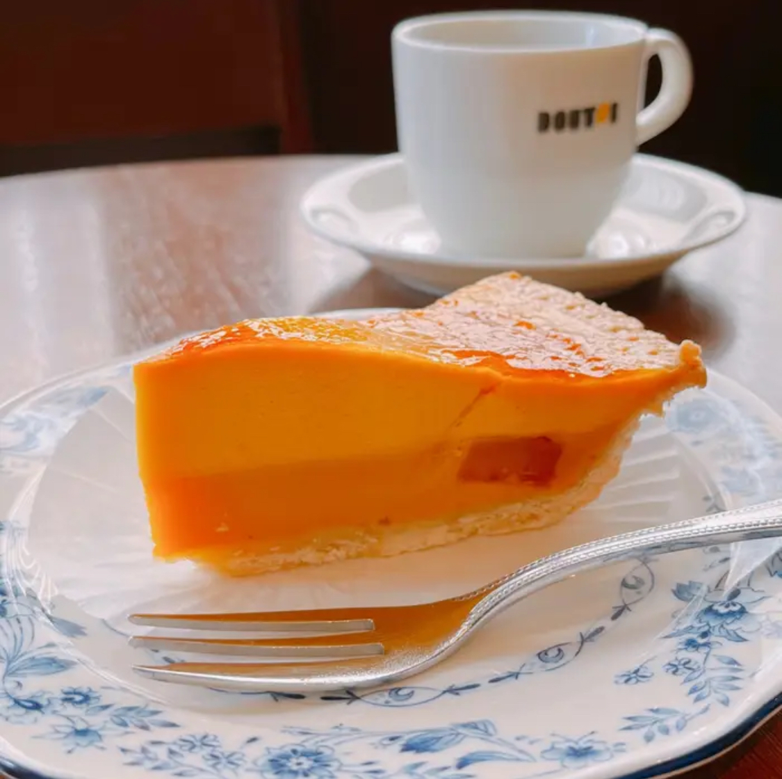 ドトールのオススメのスイーツ「北海道産かぼちゃのタルト」