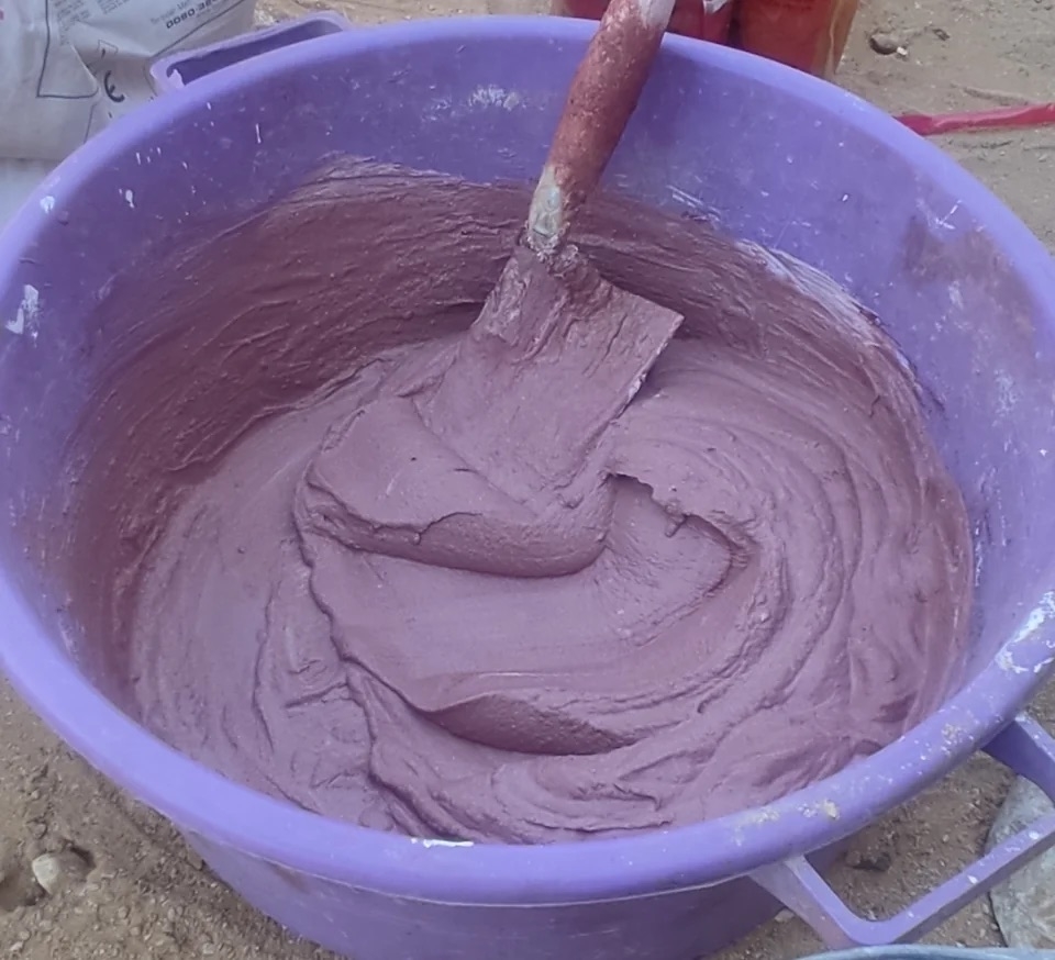 purple lime plaster