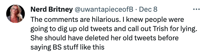 "The comments are hilarious."