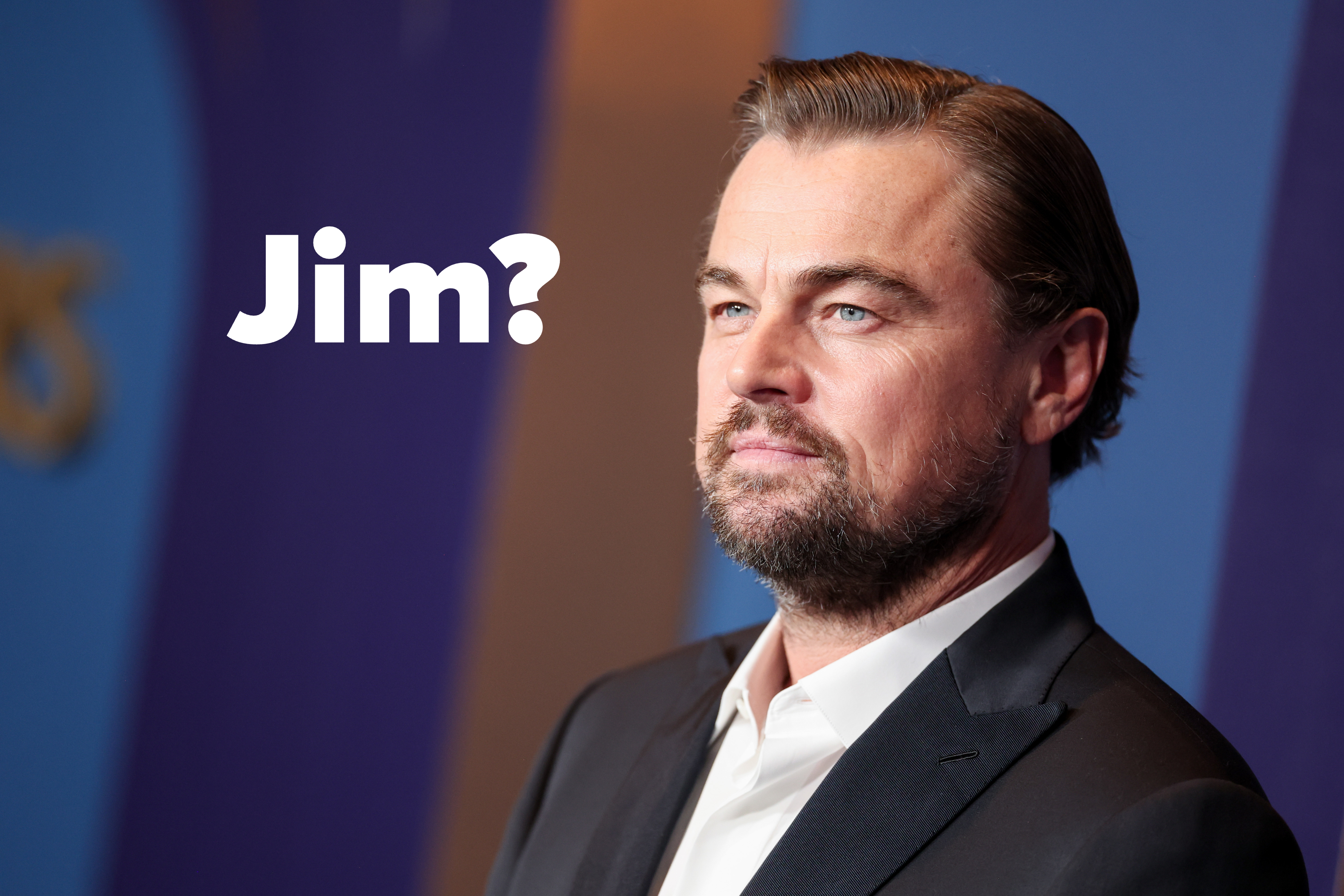 Close-up of Leo with text &quot;Jim?&quot;