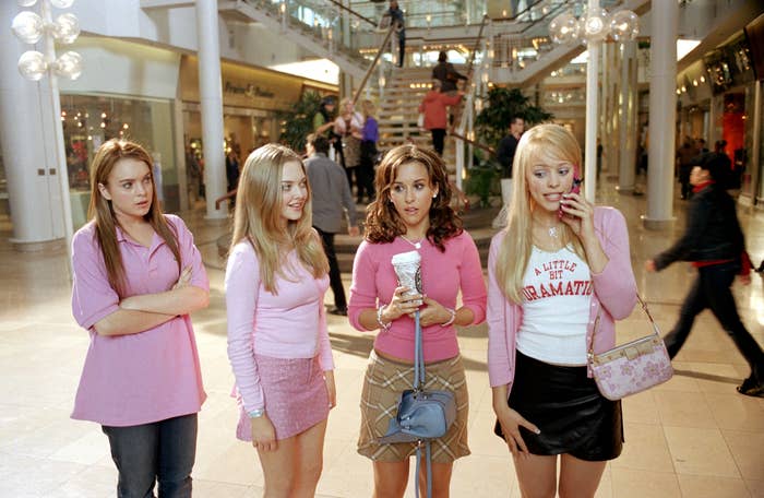 the four plastics shopping at the mall