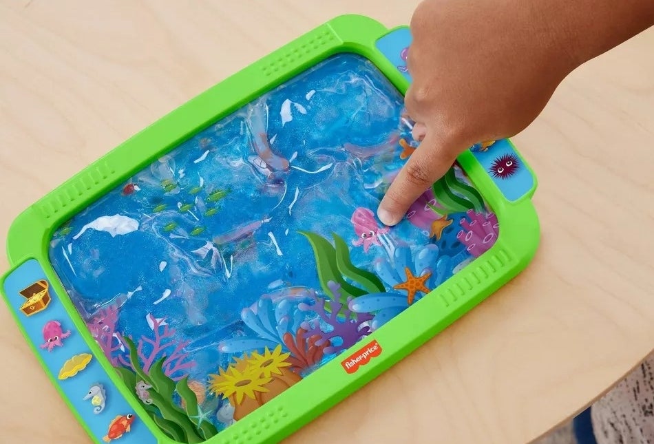 the sea-themed Fisher-price sensory squishy tablet
