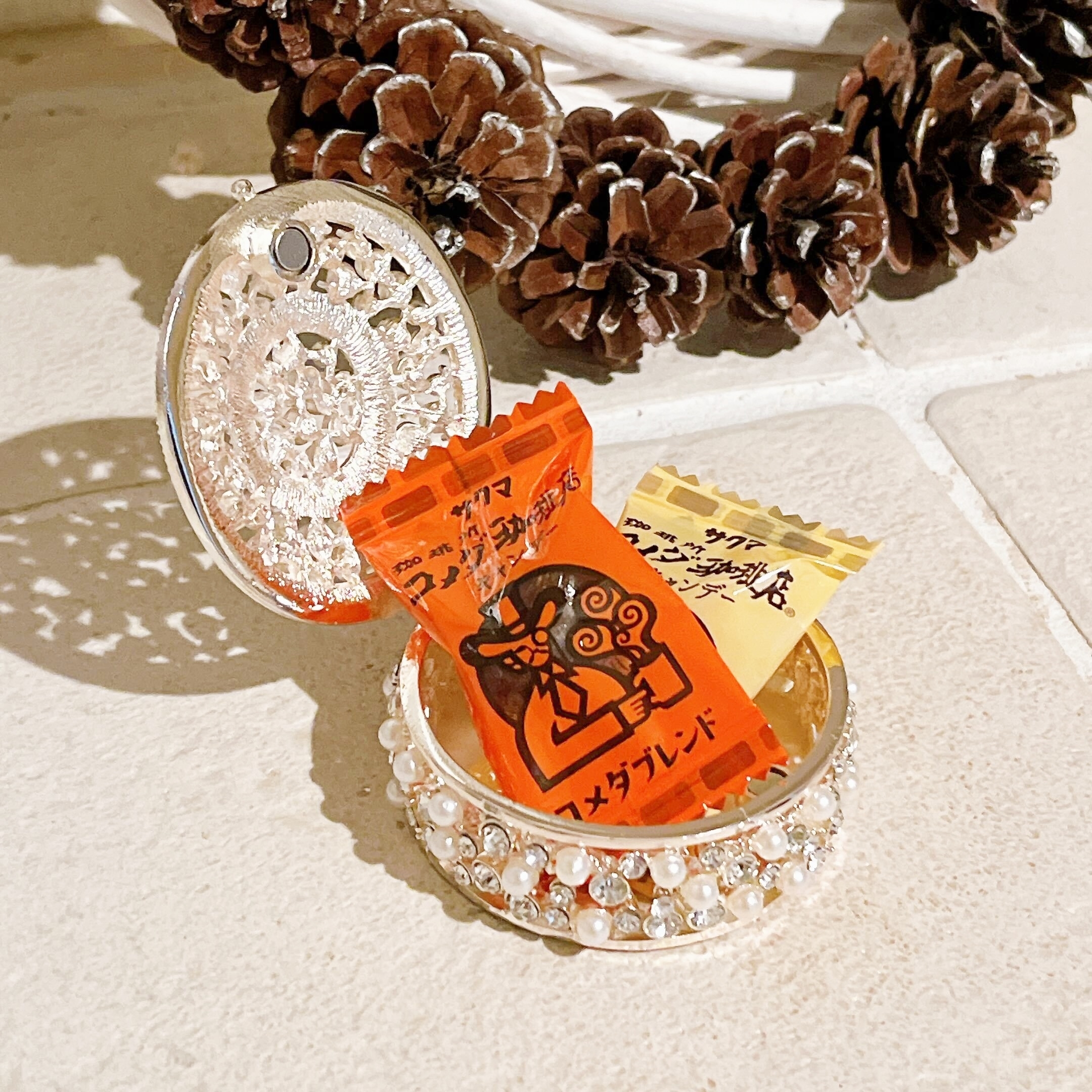 Francfranc(フランフラン)のオススメの雑貨「サリー グリッター ケース ホワイト」