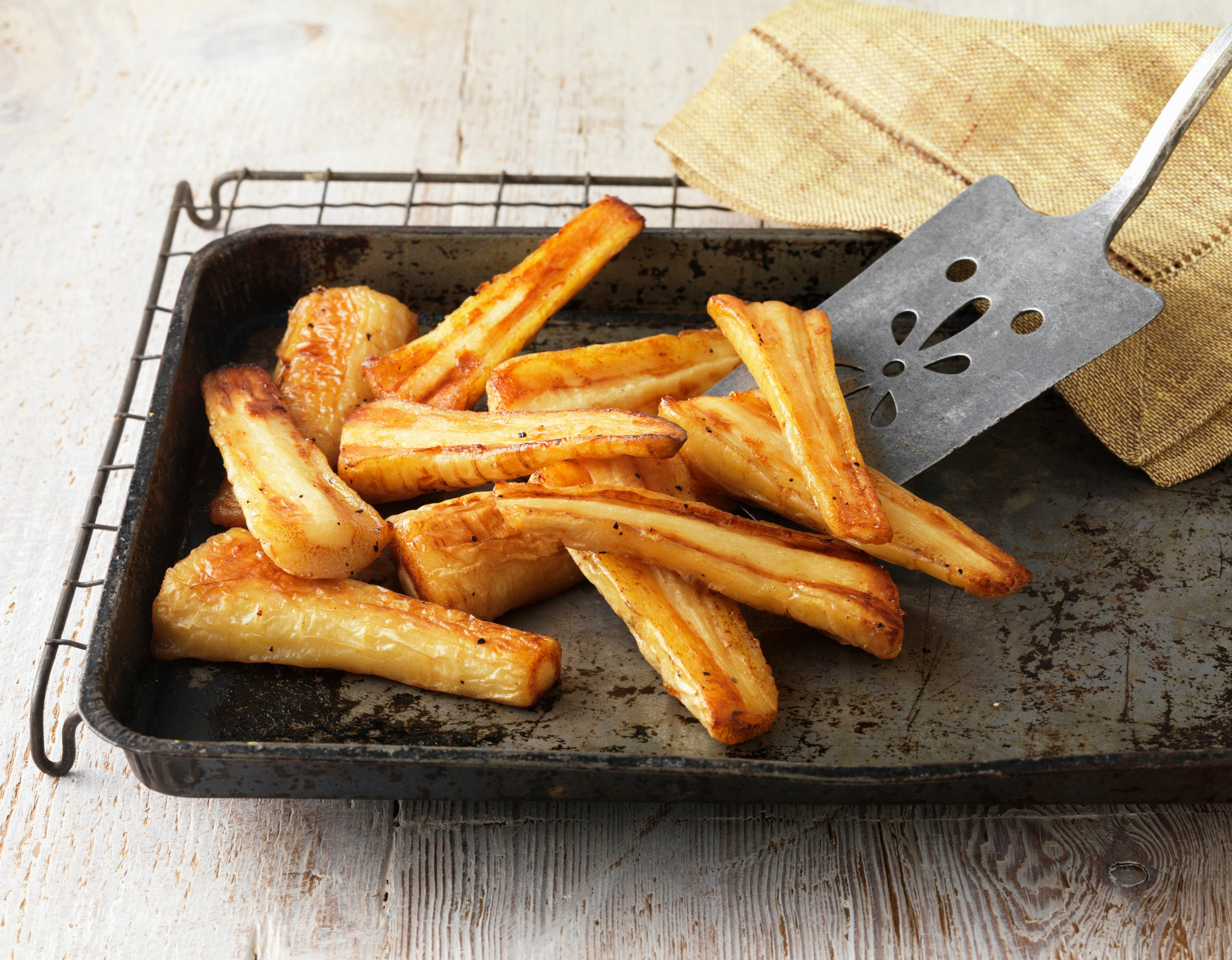 parsnips on a pan